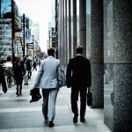 business people in the city