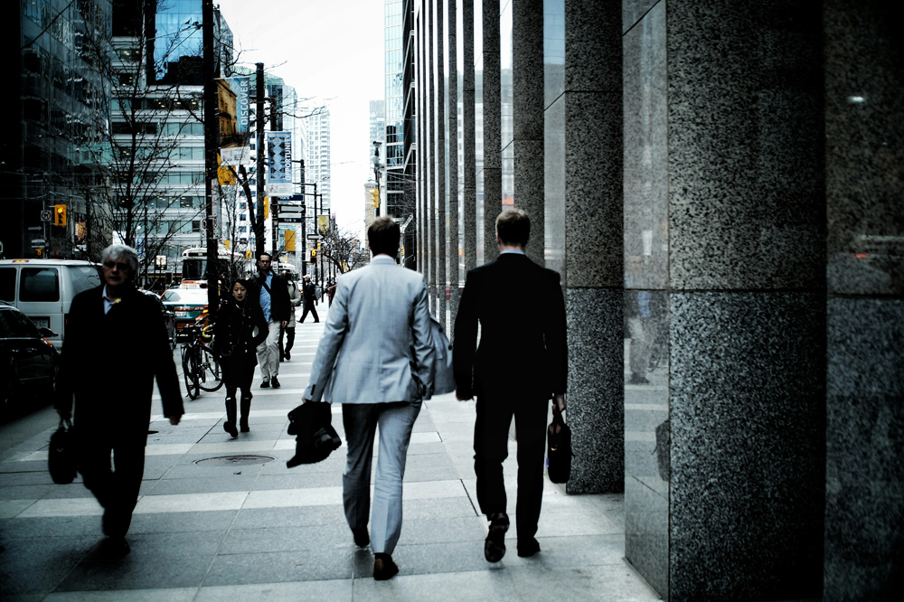 business people in the city
